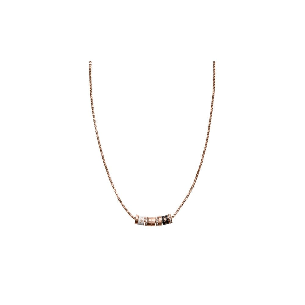 armani rose gold necklace