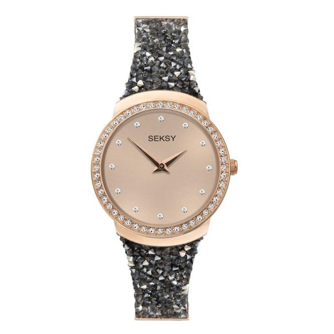 Seksy Ladies Rocks Rose Gold Coloured Bracelet Watch Womens Watches From Faith Jewellers Uk 